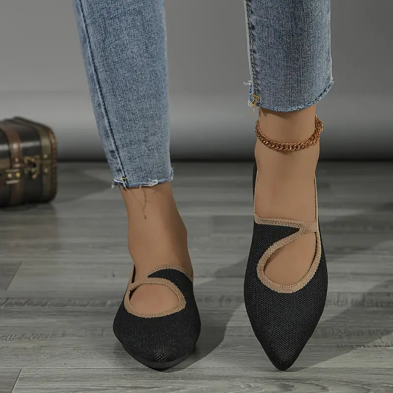 Morvielle – Classic Two-tone Pointed Toe Flat Shoes