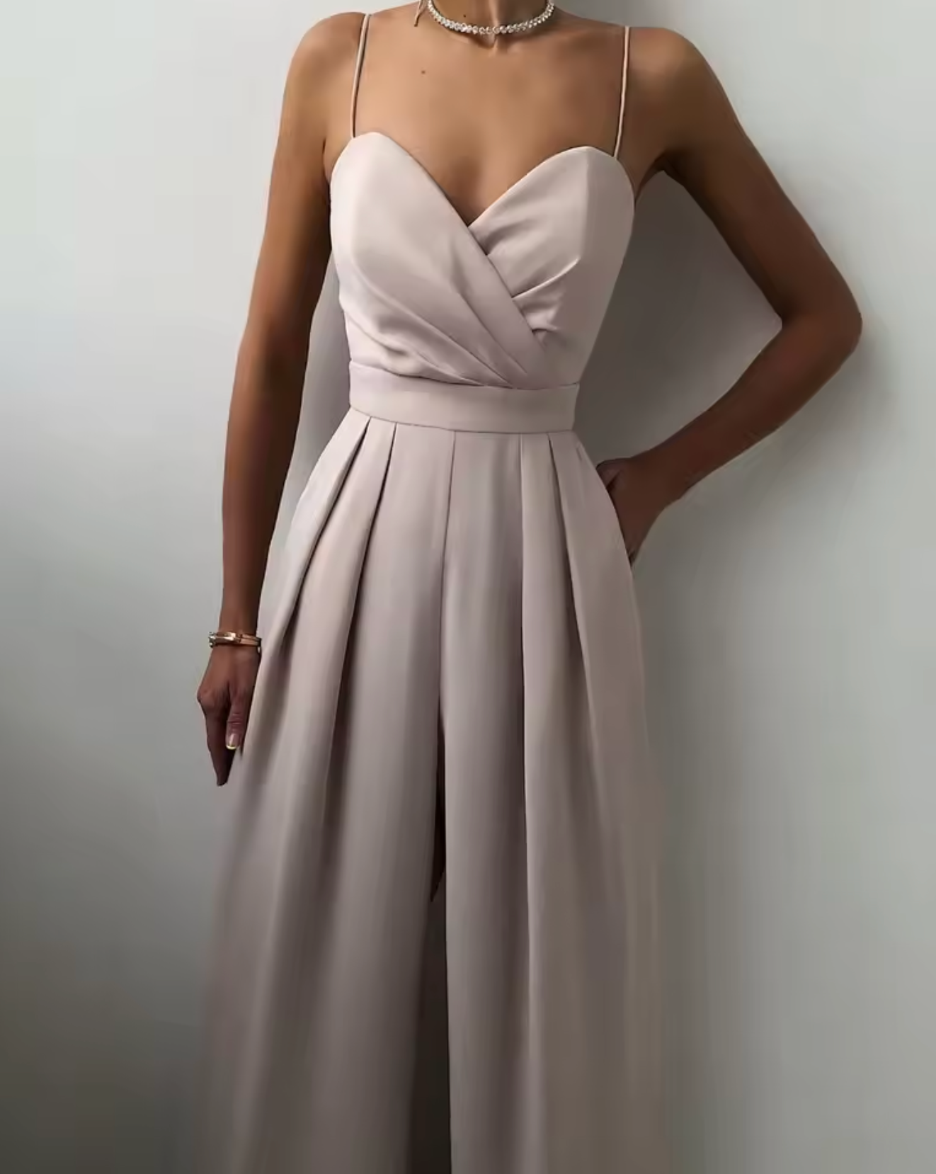 Haven – Elegant Wide Leg Chiffon Jumpsuit