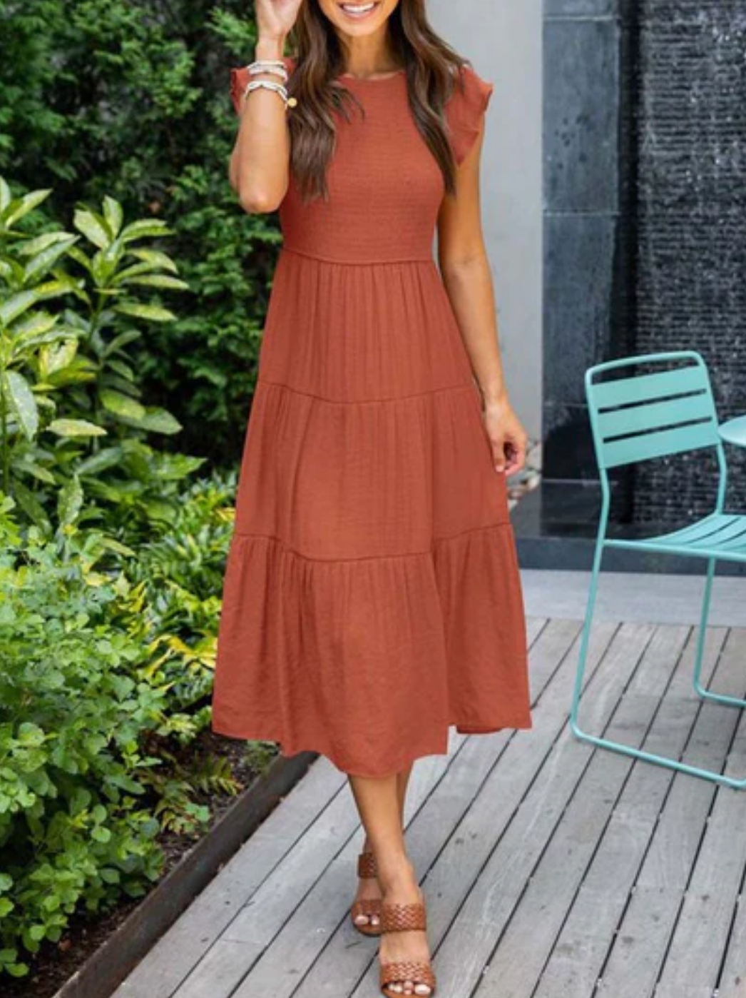 Ravelle – Stylish Tiered Midi Dress