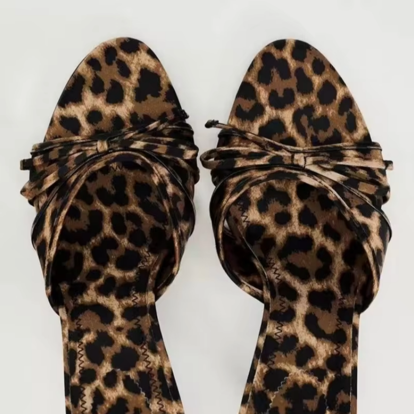 Maila – Leopard Print High Heel Slippers