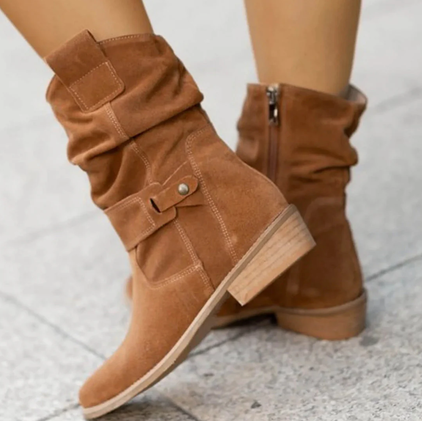 Eudora – High-quality Suede Ankle Boots