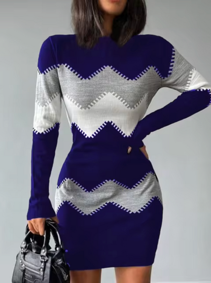 Miel – Knitted Long Sleeves Mini Dress