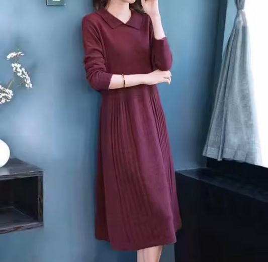 Eden – Knitted Collar Dress
