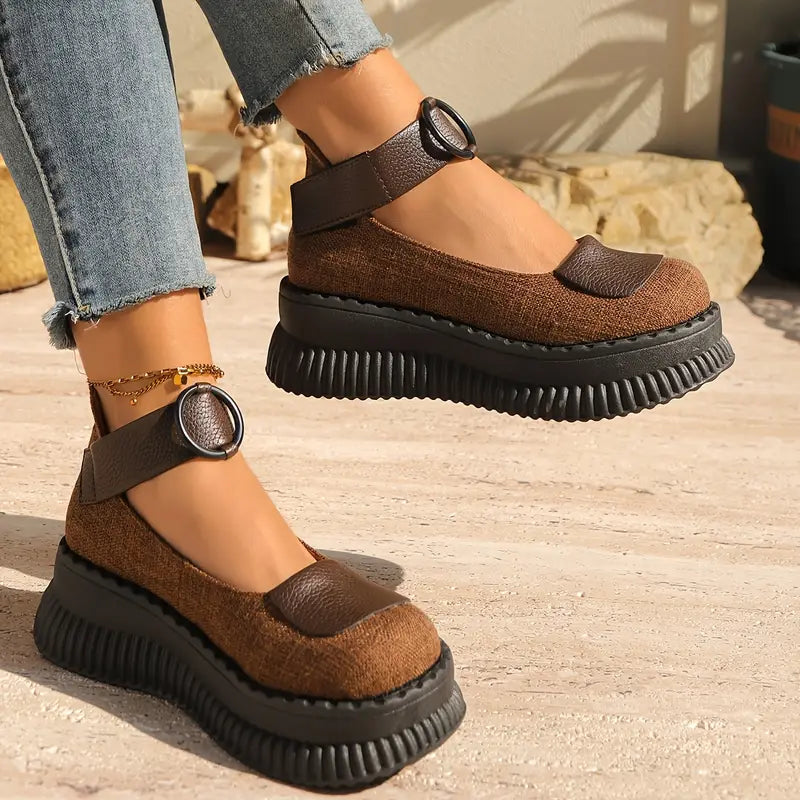 Valerith – Vintage Leather Platform Shoes