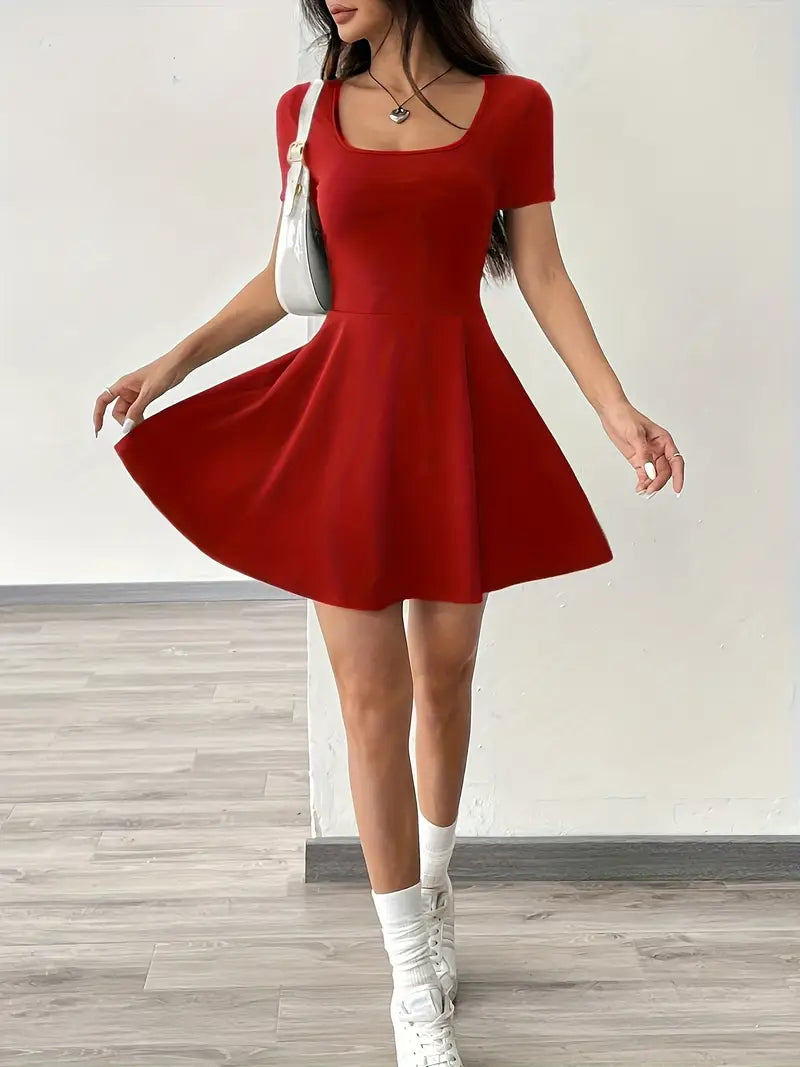 Gudrun – Chic Skater Dress with Shorts and Pocket