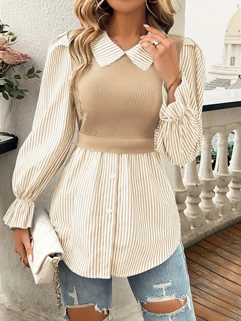 Chinee – Stylish Cotton Two-layer Effect Top