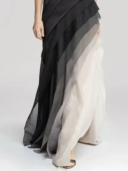 Clover – Luxurious satin and chiffon dress