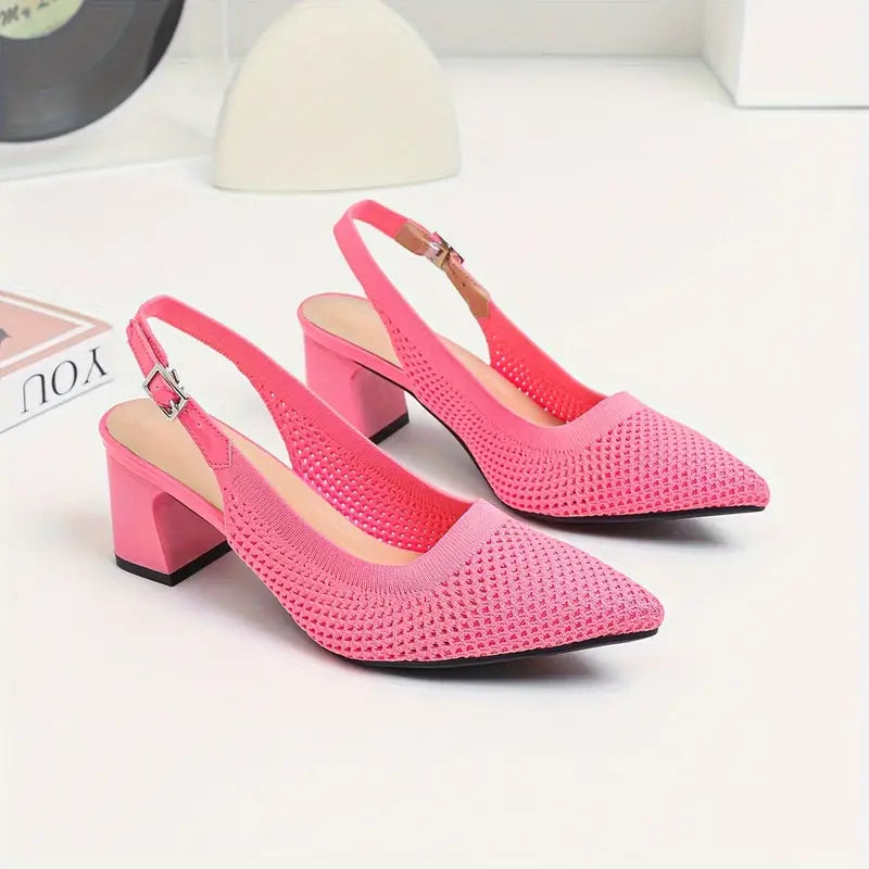 Rinika – Chic Slingback Mesh Knit Sandals