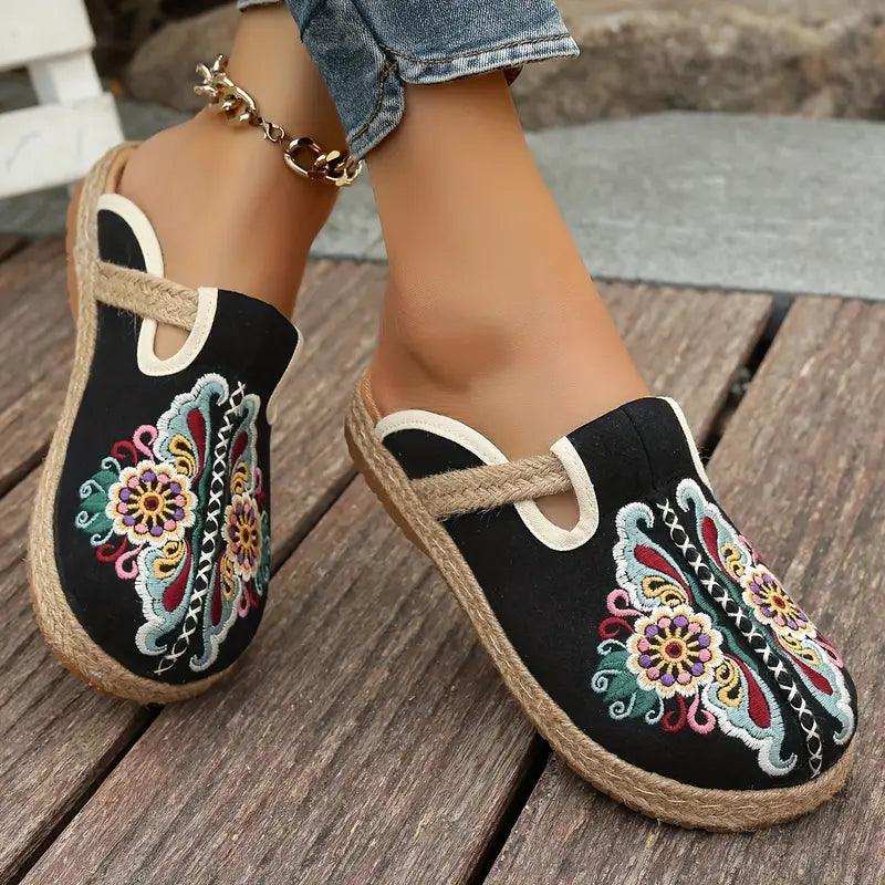 Sivelle – Breathable Slip-on Shoes with Embroidery