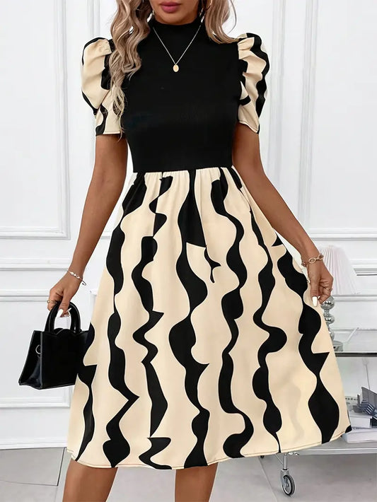 Sable – Elegant Dress with Puff Sleeves