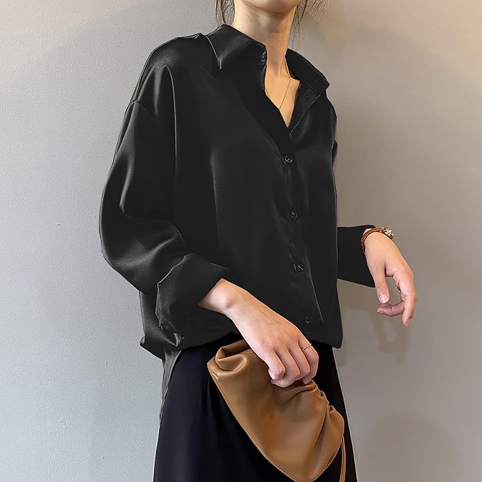 Airlea – Elegant Satin Long Sleeves Blouse