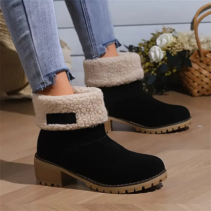 Enola - Snow boots with chunky heel and mid-height sole