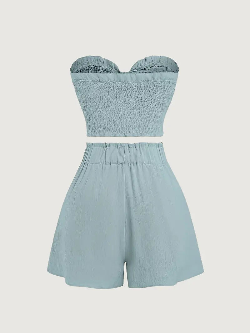 Ivigail – Structured Bandeau Set with Bow
