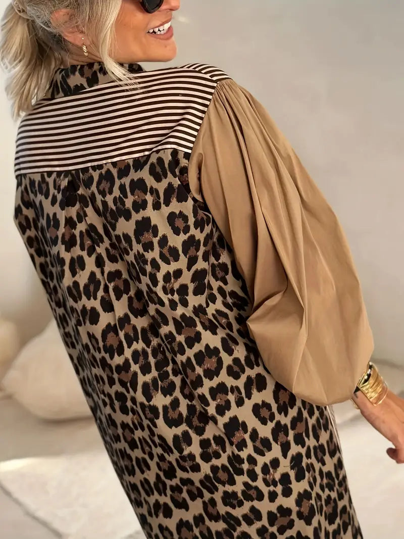 Zephyria – Stylish Oversized Cotton Shirt Dress