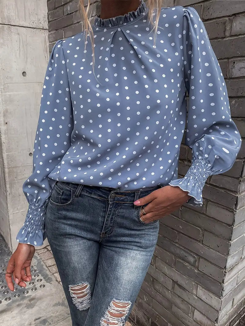 Agalina – Vintage-Style Puff Sleeve Blouse