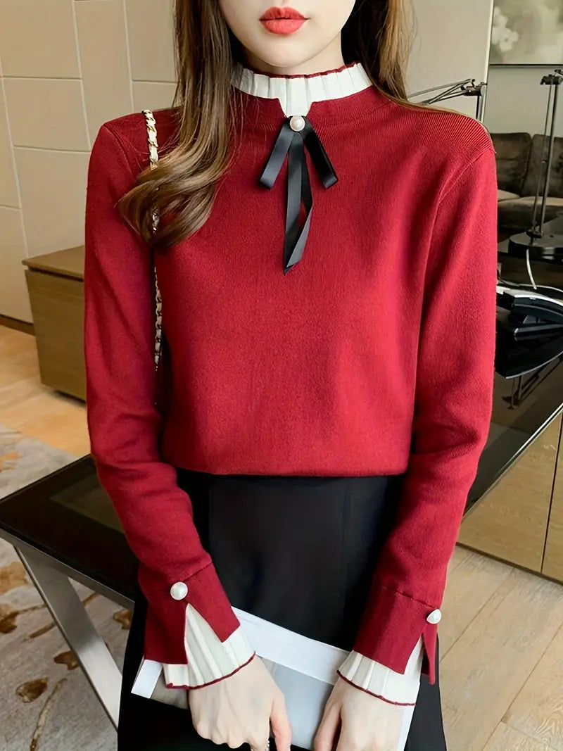 Quinn – Elegant Cotton Ruffled Collar Top