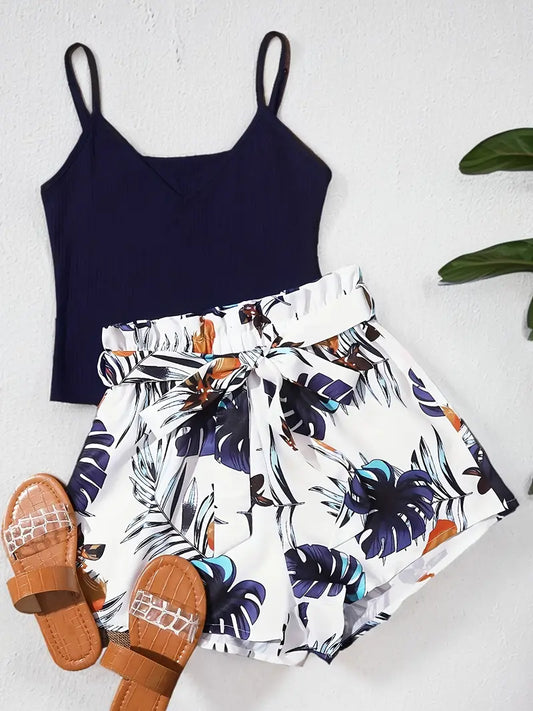 Cera – Two-piece Sleeveless Top and Short Set
