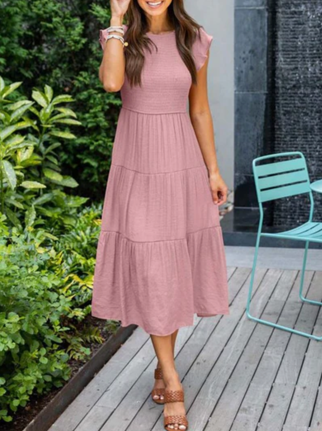 Ravelle – Stylish Tiered Midi Dress