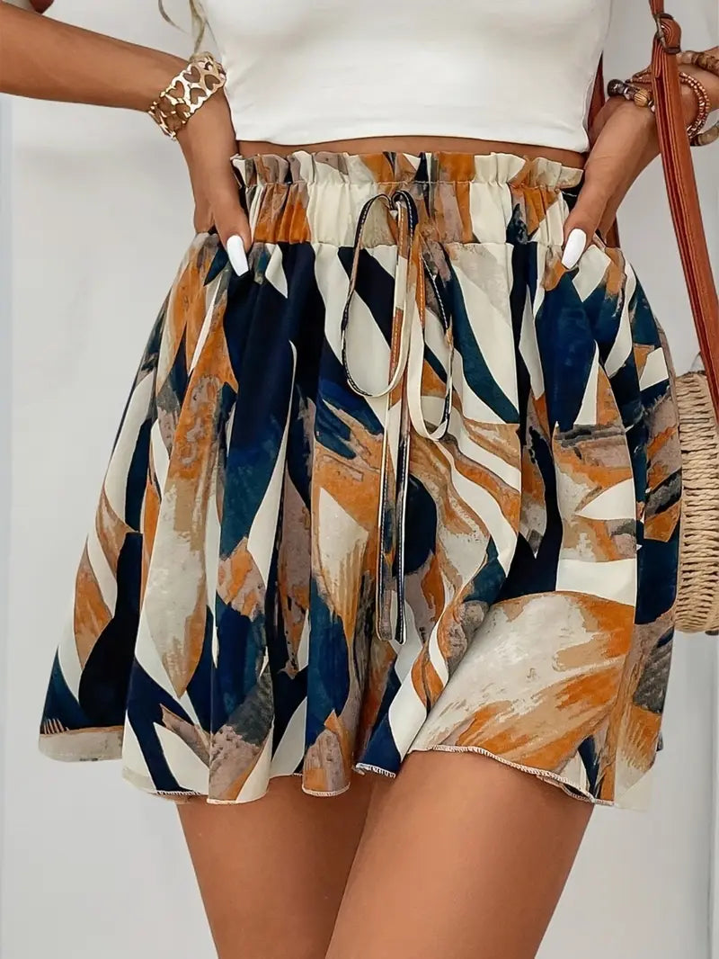 Bherta – Stylish Flared High-waisted Shorts