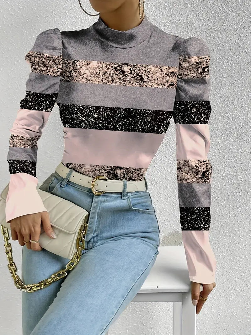 Lilienne - Vintage-style Long-sleeved Satin Blouse