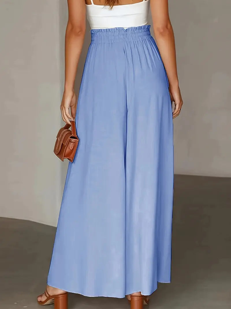 Bethy – High Waist Drawstring Wide-leg Trousers