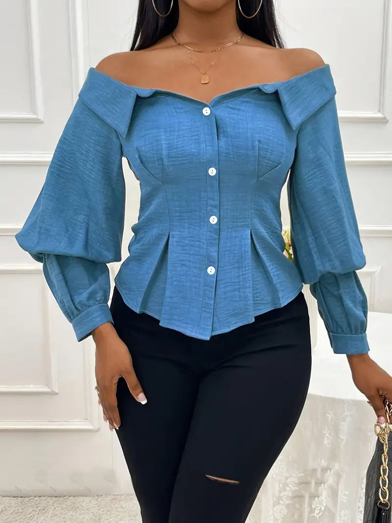Fia – Elegant Off-Shoulder Blouse