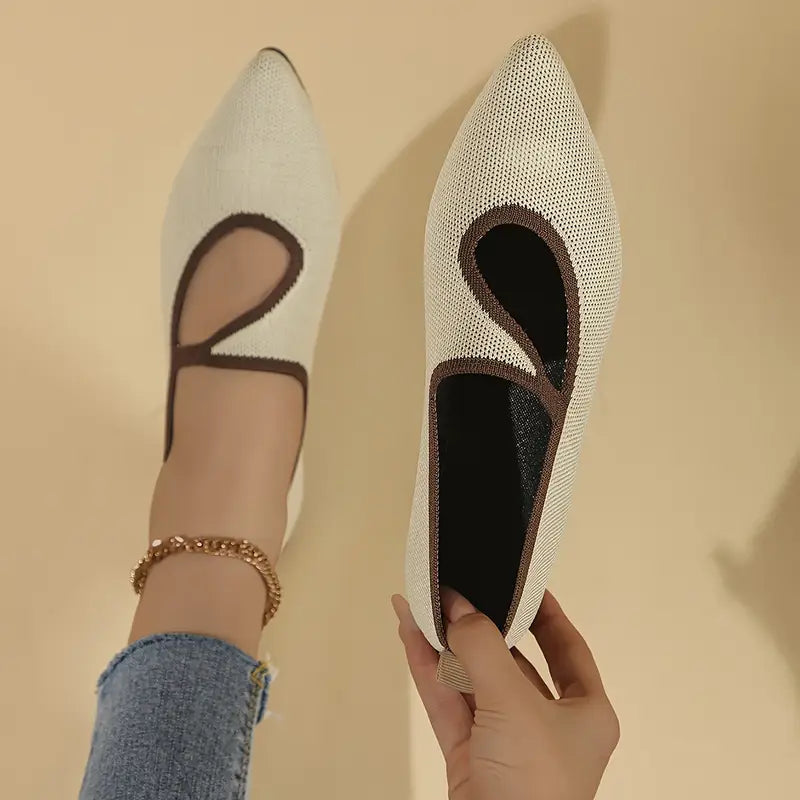 Morvielle – Classic Two-tone Pointed Toe Flat Shoes