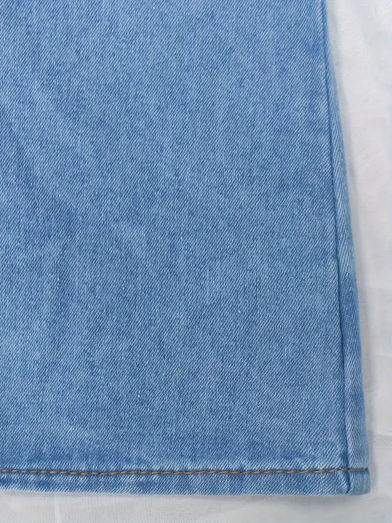 Anthea – Elegant High-Necked Denim Top