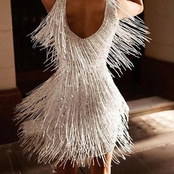 Dorothea – Shiny Fringe Mini Dress