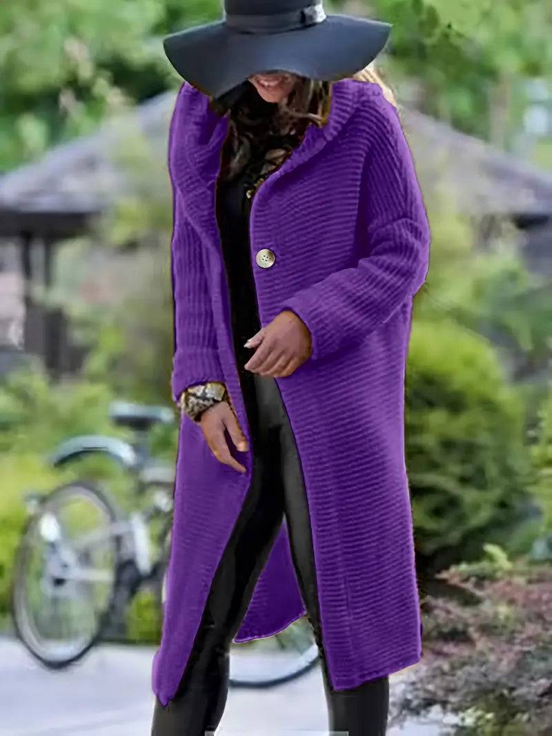 Daniela - Long Knitted Hooded Cardigan