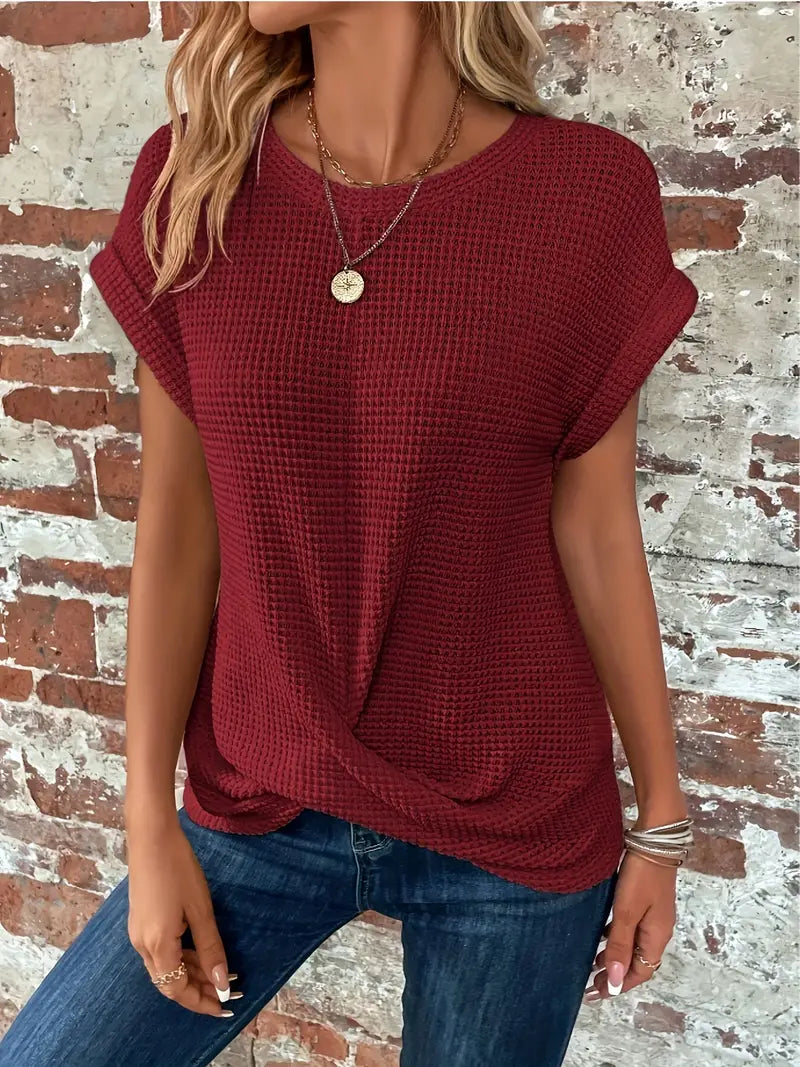 Selina – Lightweight Waffle Knit Top