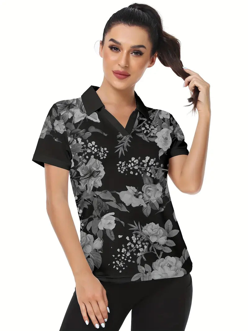 Virelleth – Floral Elegance Polo Shirt