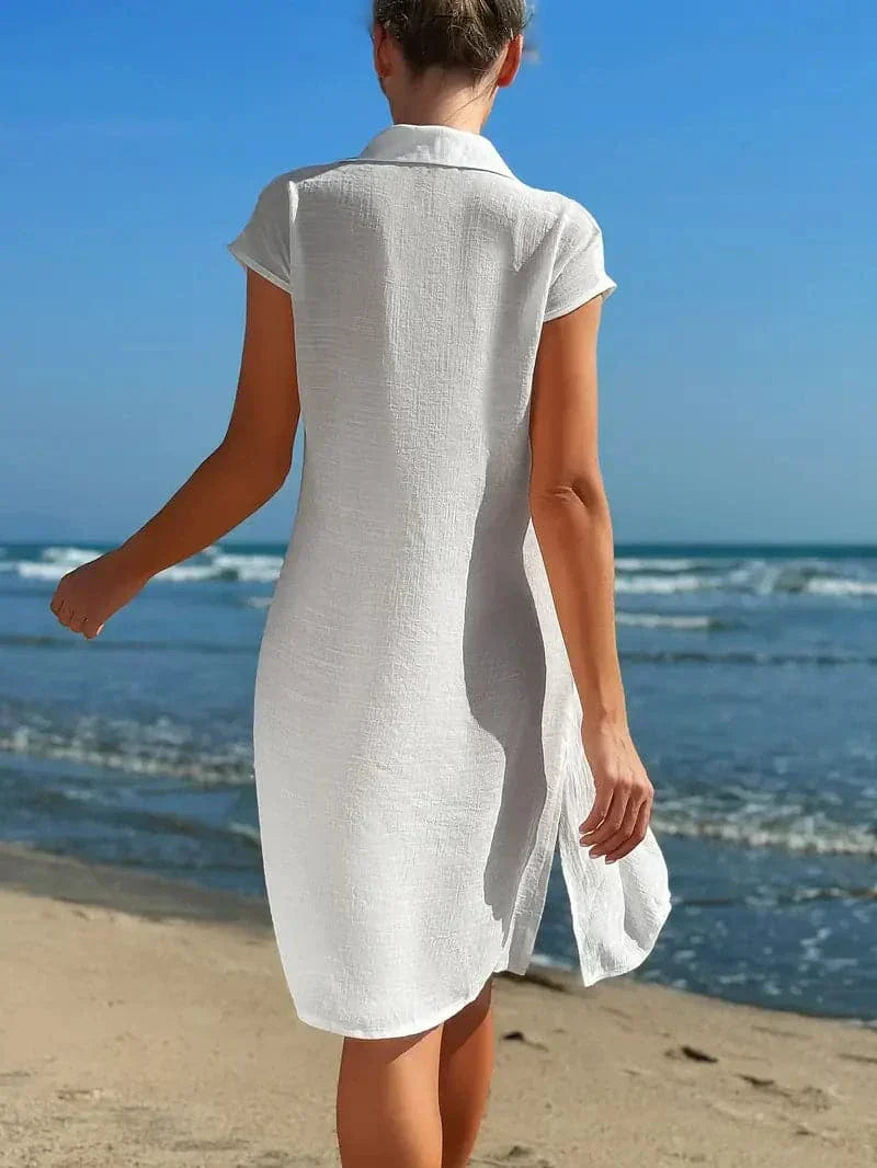 Lucivienne – Airy Beach Dress with Button Placket