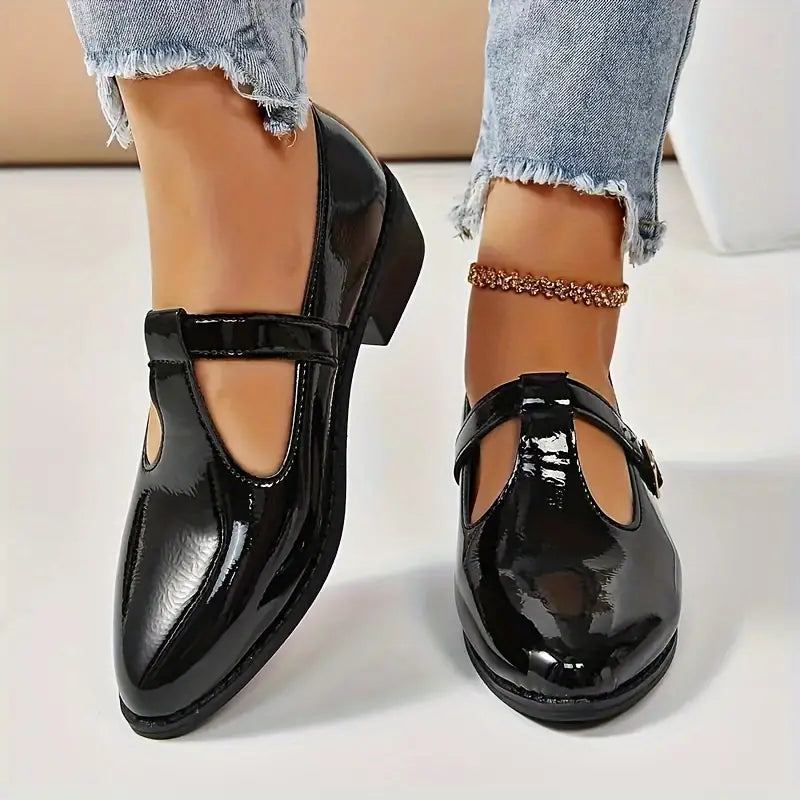 Salma – Stylish Black Leather Shoes