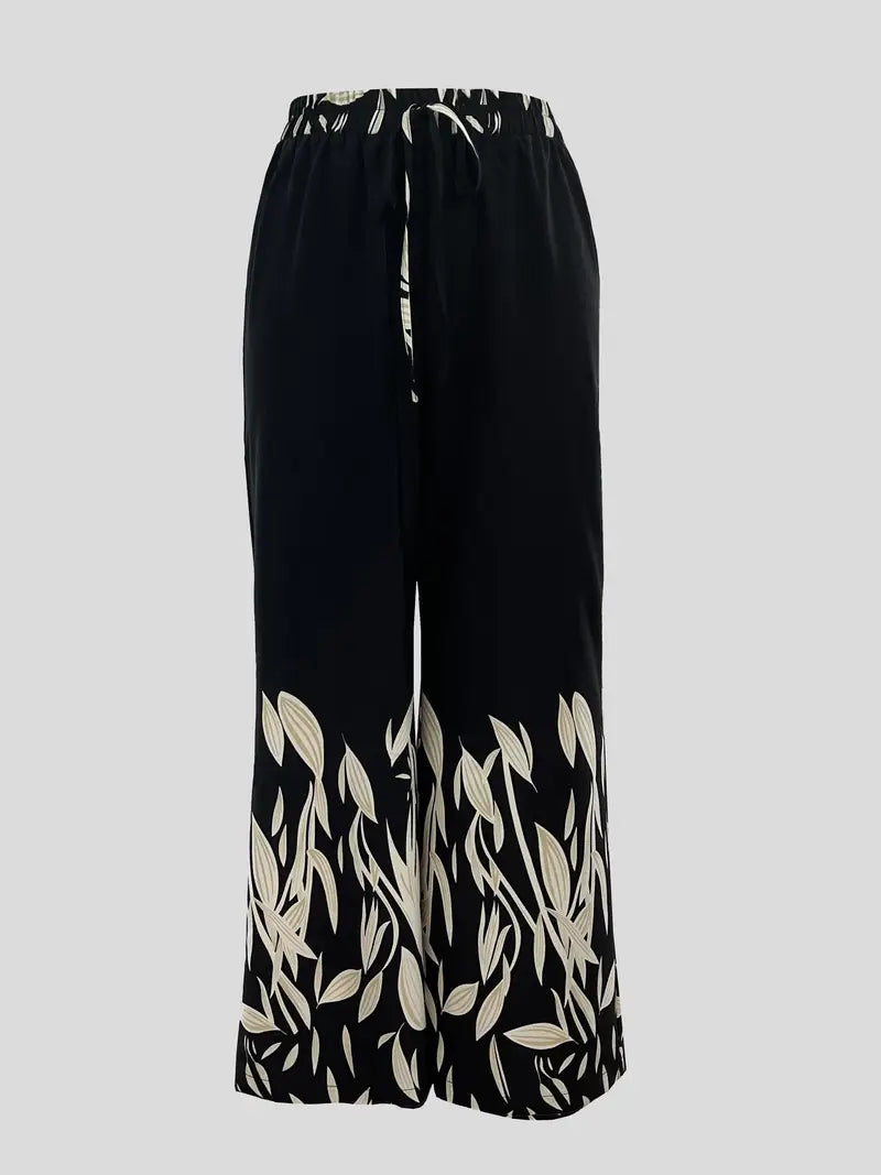 Sinthora – Stylish Wide-leg Printed Trousers