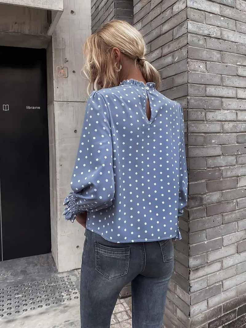 Agalina – Vintage-Style Puff Sleeve Blouse