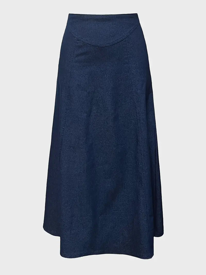 Lora – A-line Denim Maxi Skirt