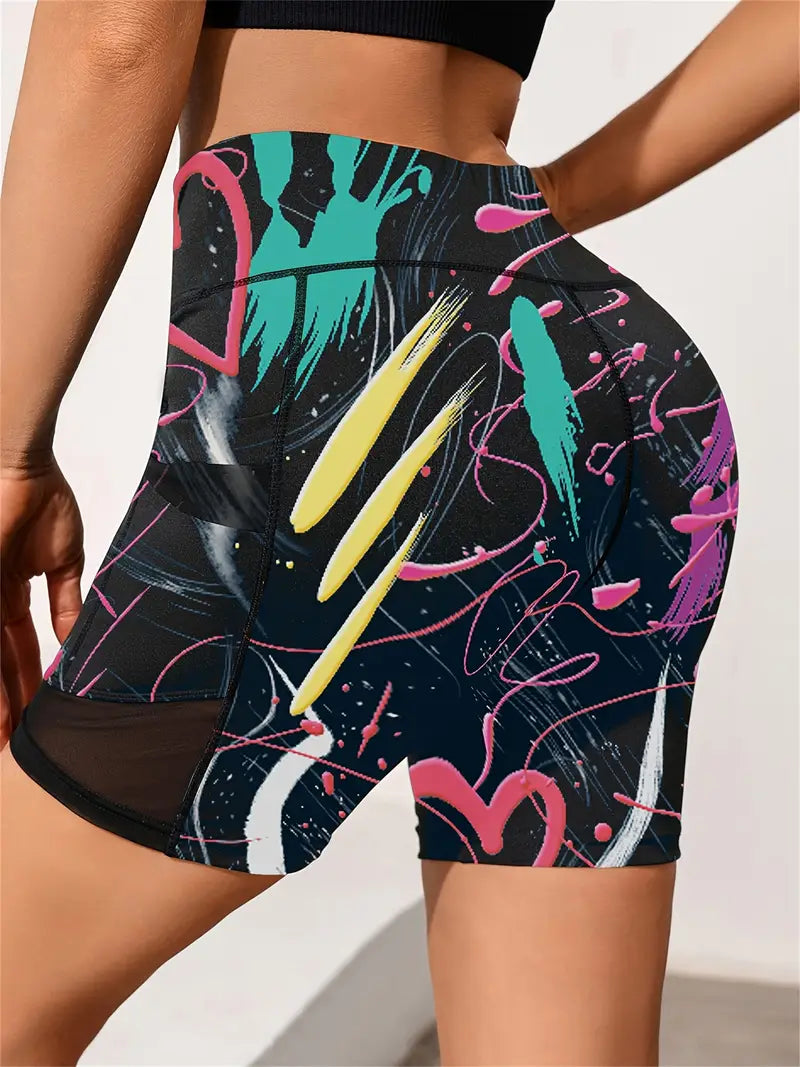 Lyricca – High-waist Biker Shorts with Pockets