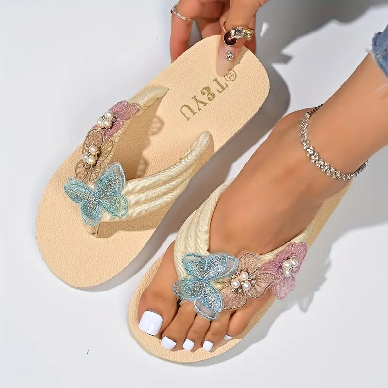 Verona – Floral Wedge Sandals