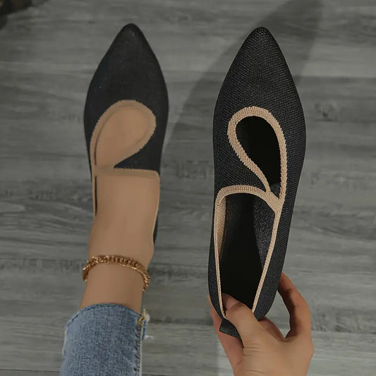 Morvielle – Classic Two-tone Pointed Toe Flat Shoes