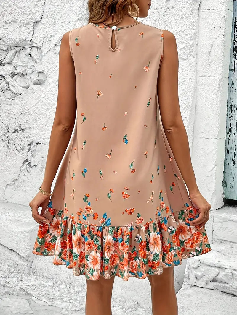 Velithra – Sleeveless Ruffle Hem Dress