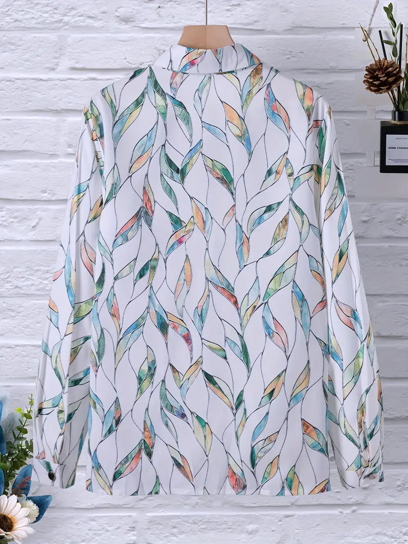 Elsinira – Stylish Printed Blouse with Buttons