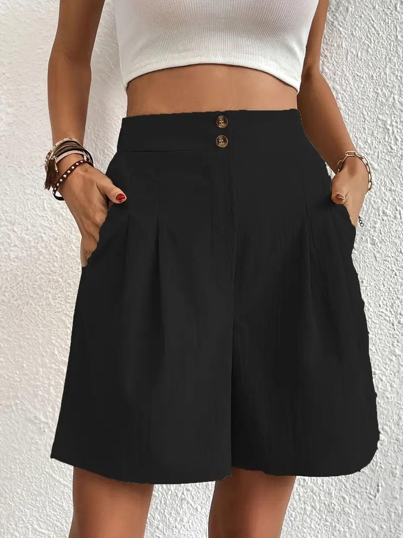 Nyx - High Waist Pleated Shorts