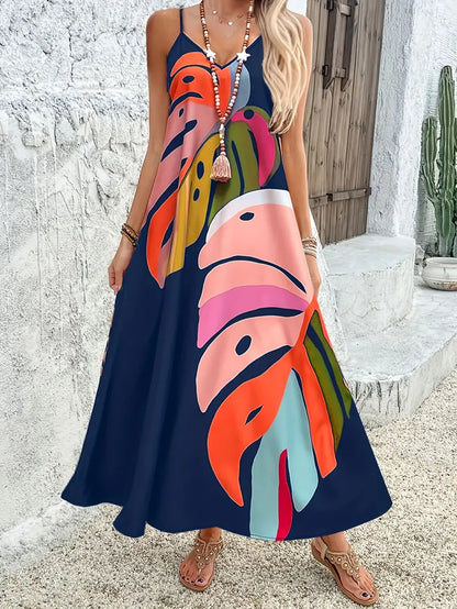 Vixie – Colorful Sleeveless Maxi Dress