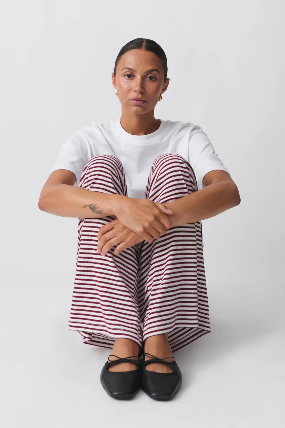 Yzella – Striped Cotton Pants
