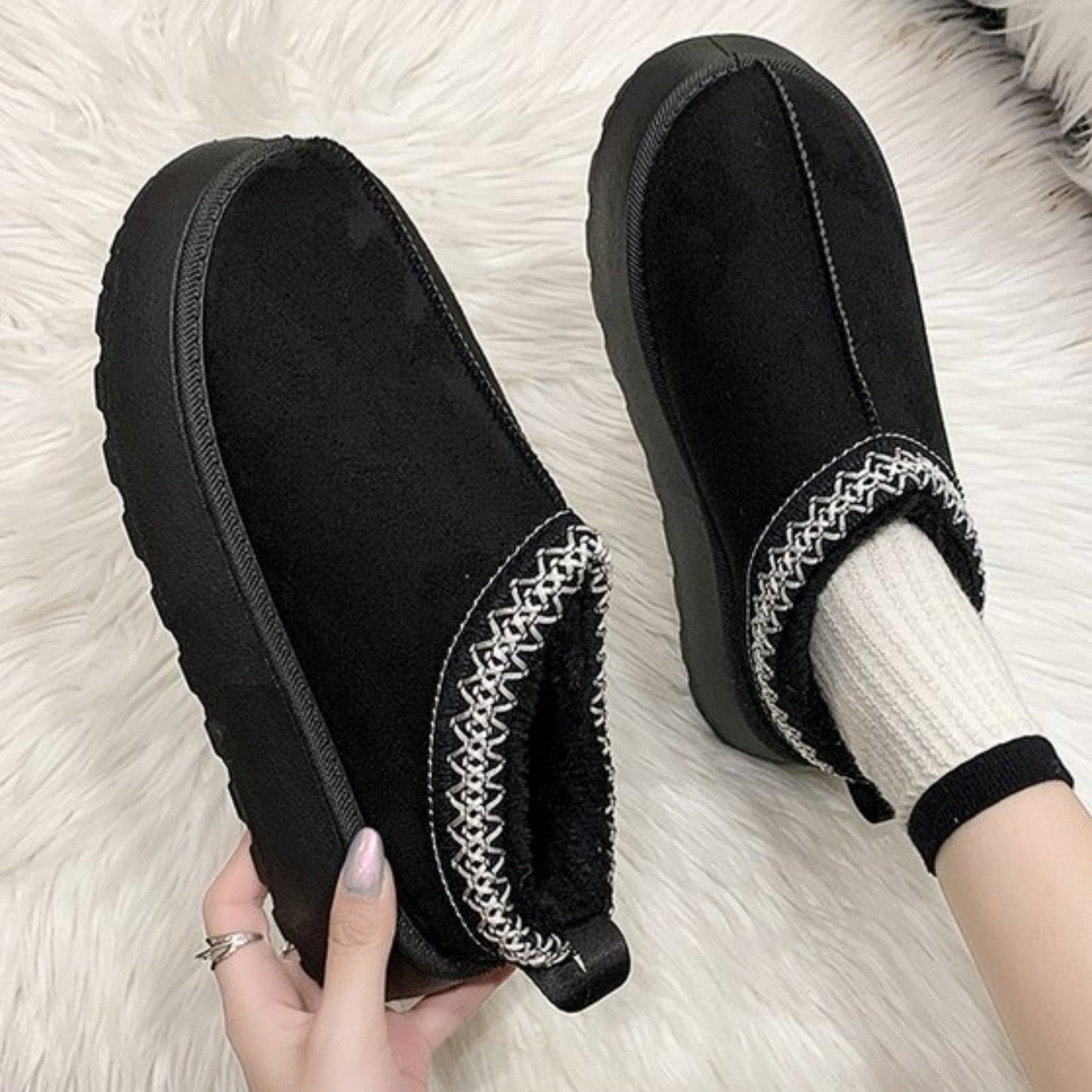 Audrey - Fashion snow muffin chunky boots