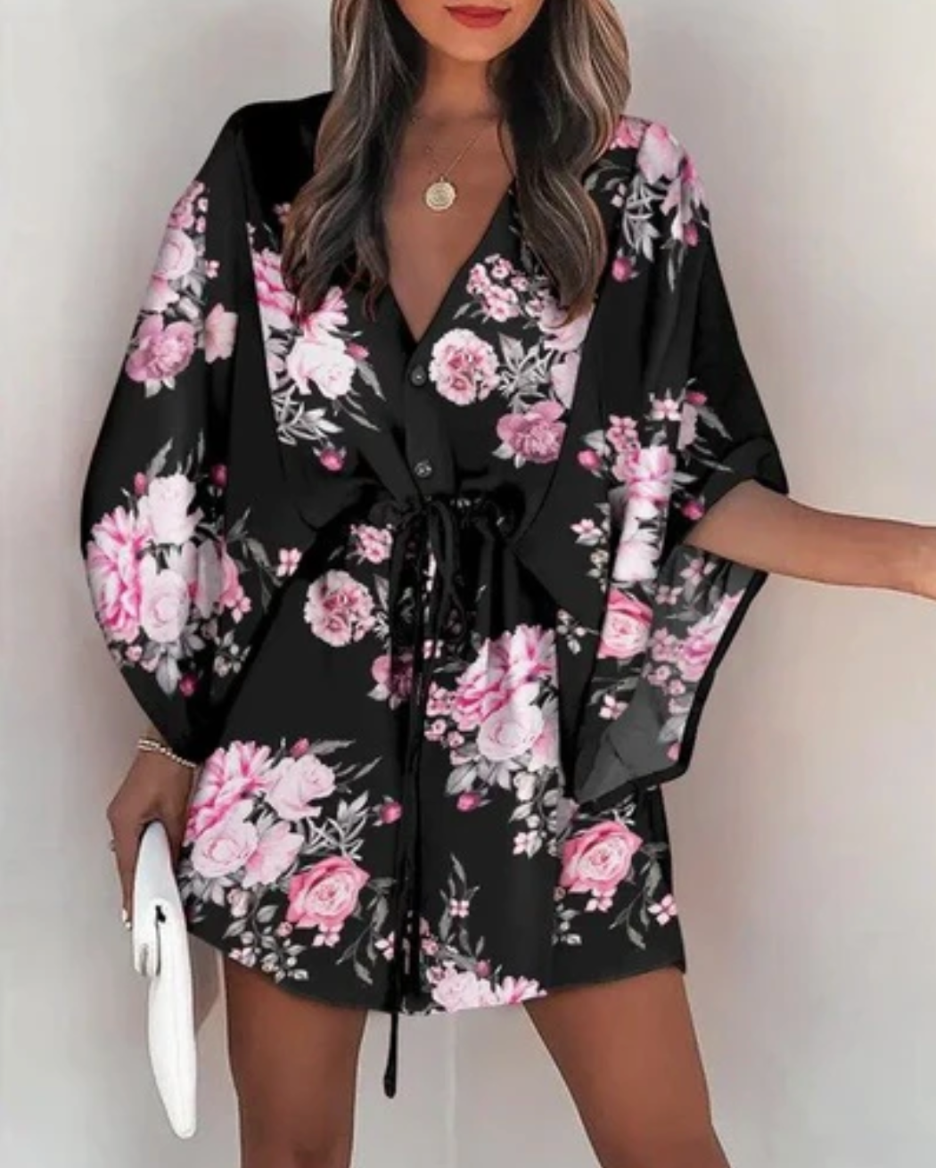 Nerezza – Stylish Dress with Tropical Print