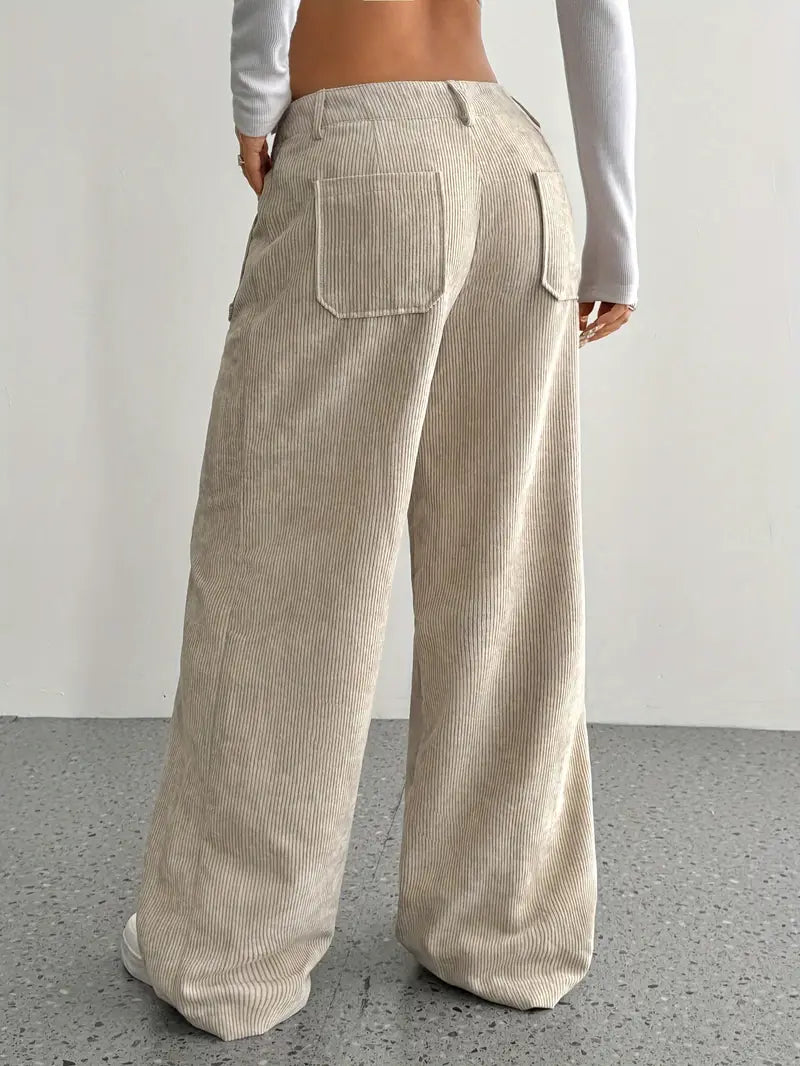 Ishbel – Cotton Corduroy Wide Leg Trousers