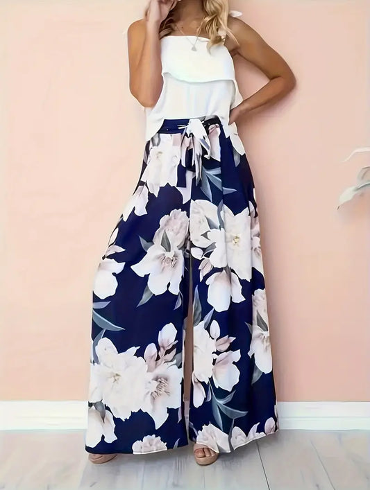 Aisling – Floral High Waist Wide Leg Palazzo Pants