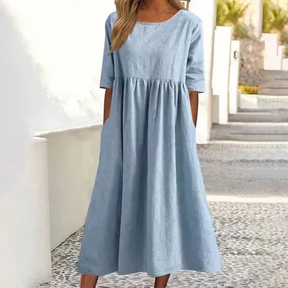 Chiora – High-quality Cotton-linen Dress
